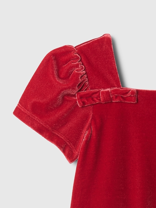Image number 4 showing, Baby & Toddler Velour Bow Shift Dress