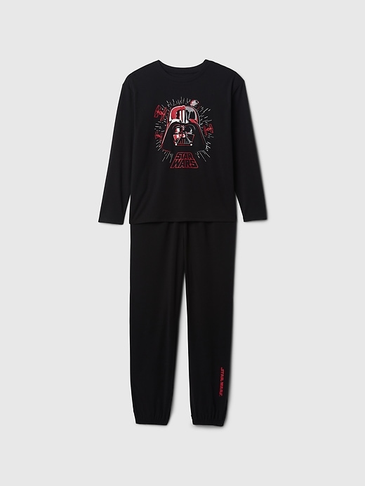 1 of 8 showing, with the color black of product Kids Star Wars Recycled PJ Set
