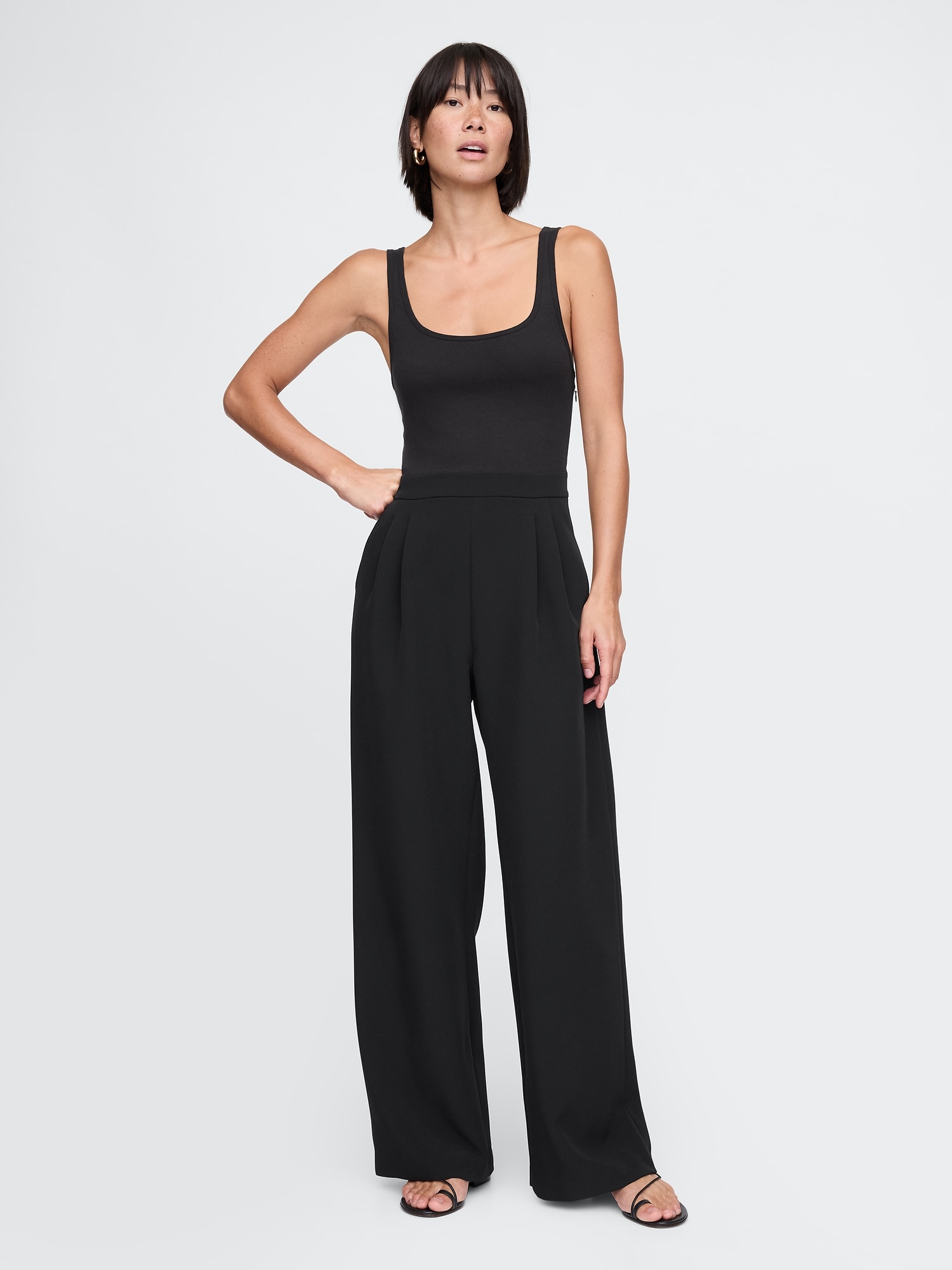 Mixed Media Jumpsuit Gap