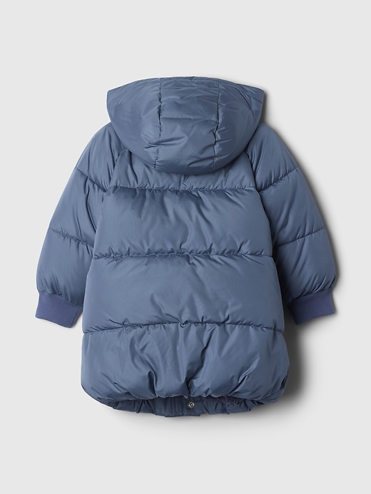 2 of 8 showing, with the color quiet blue of product Baby & Toddler Heavyweight PrimaLoft® Quilted Parka