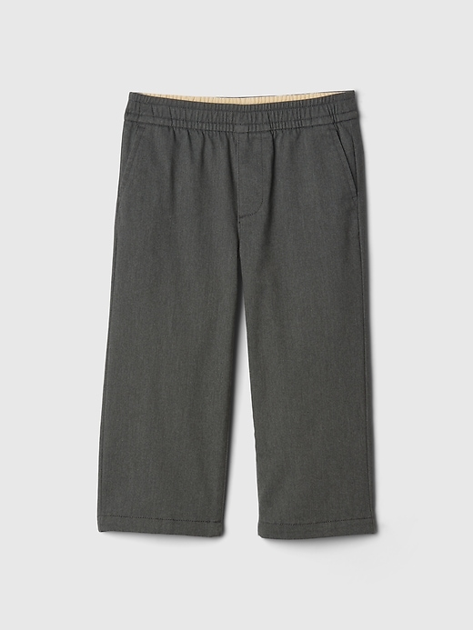 2 of 8 showing, with the color heather grey of product Baby & Toddler Pull-On Wide-Leg Khakis