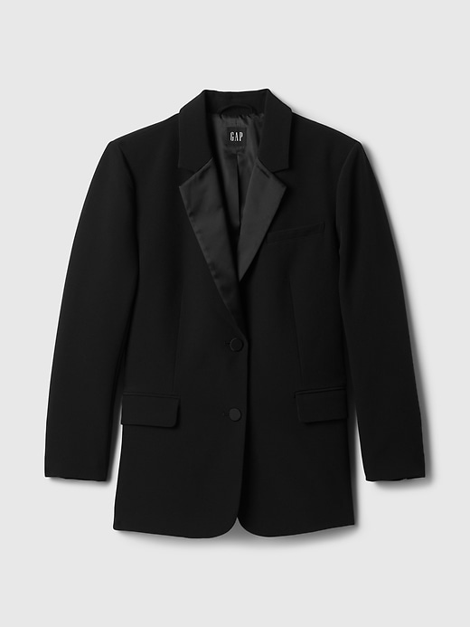 Image number 5 showing, BiStretch Satin-Trim Relaxed Blazer