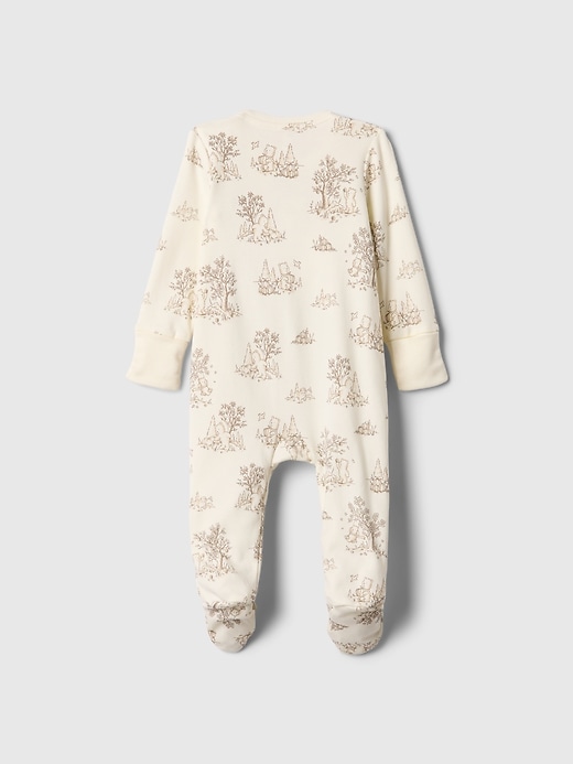 2 of 8 showing, with the color Toile print of product Baby First Favorites Supima® Footed One-Piece