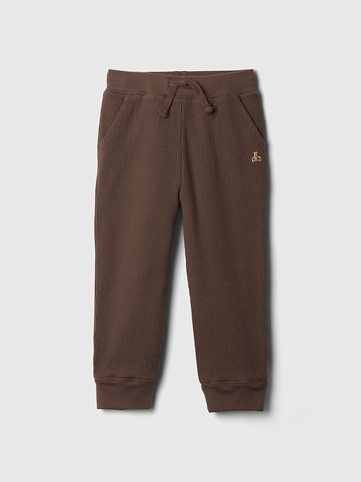 1 of 8 showing, with the color palomino brown of product Baby & Toddler Sherpa-Lined Thermal Pants
