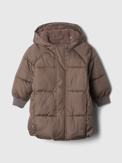 1 of 8 showing, with the color plymouth rock brown of product Baby & Toddler Heavyweight PrimaLoft® Quilted Parka