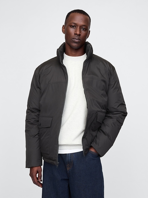 Image number 1 showing, Recycled Modern PrimaLoft® Puffer Jacket