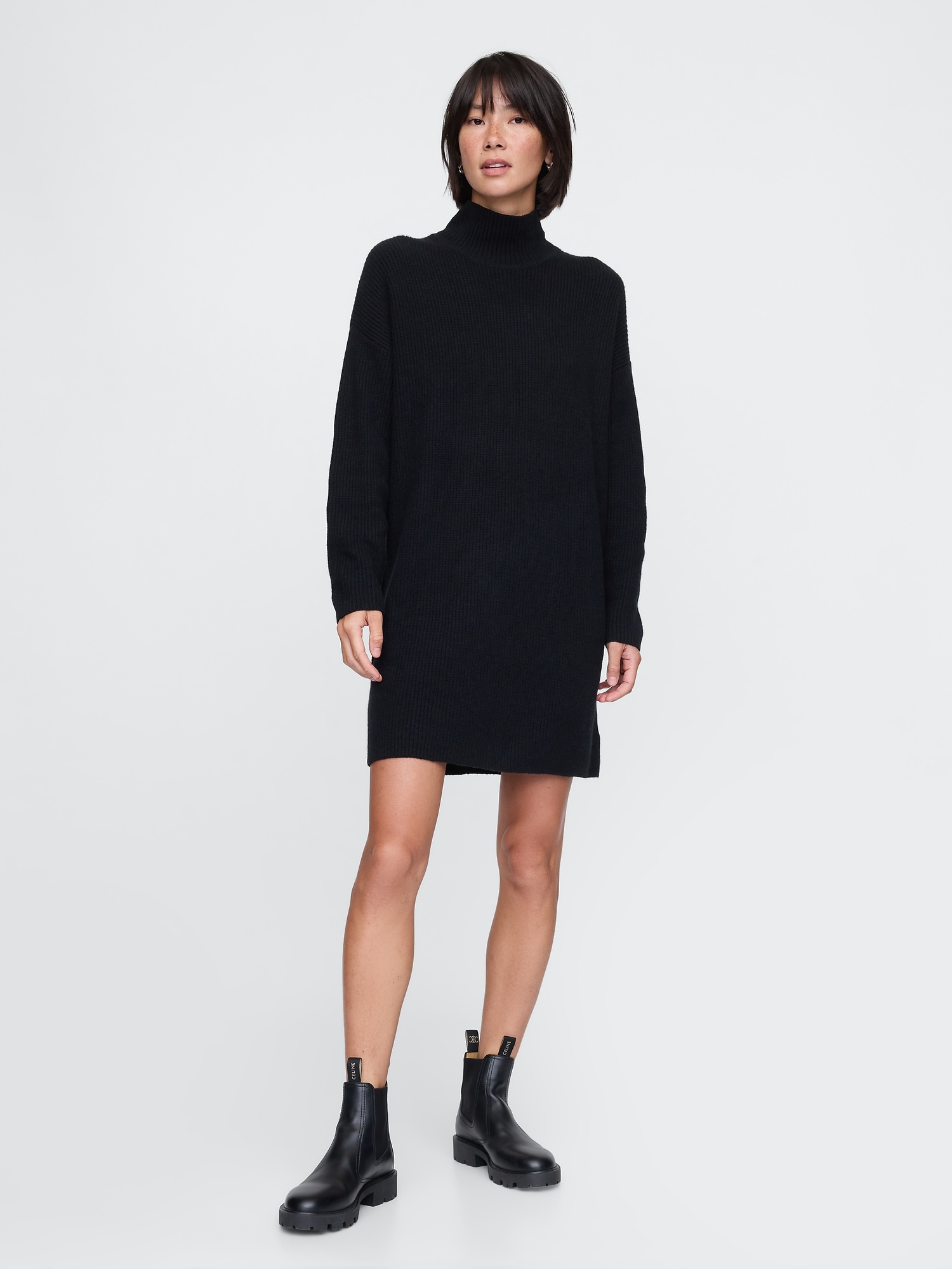 Mini sweater dress turtleneck hot sale