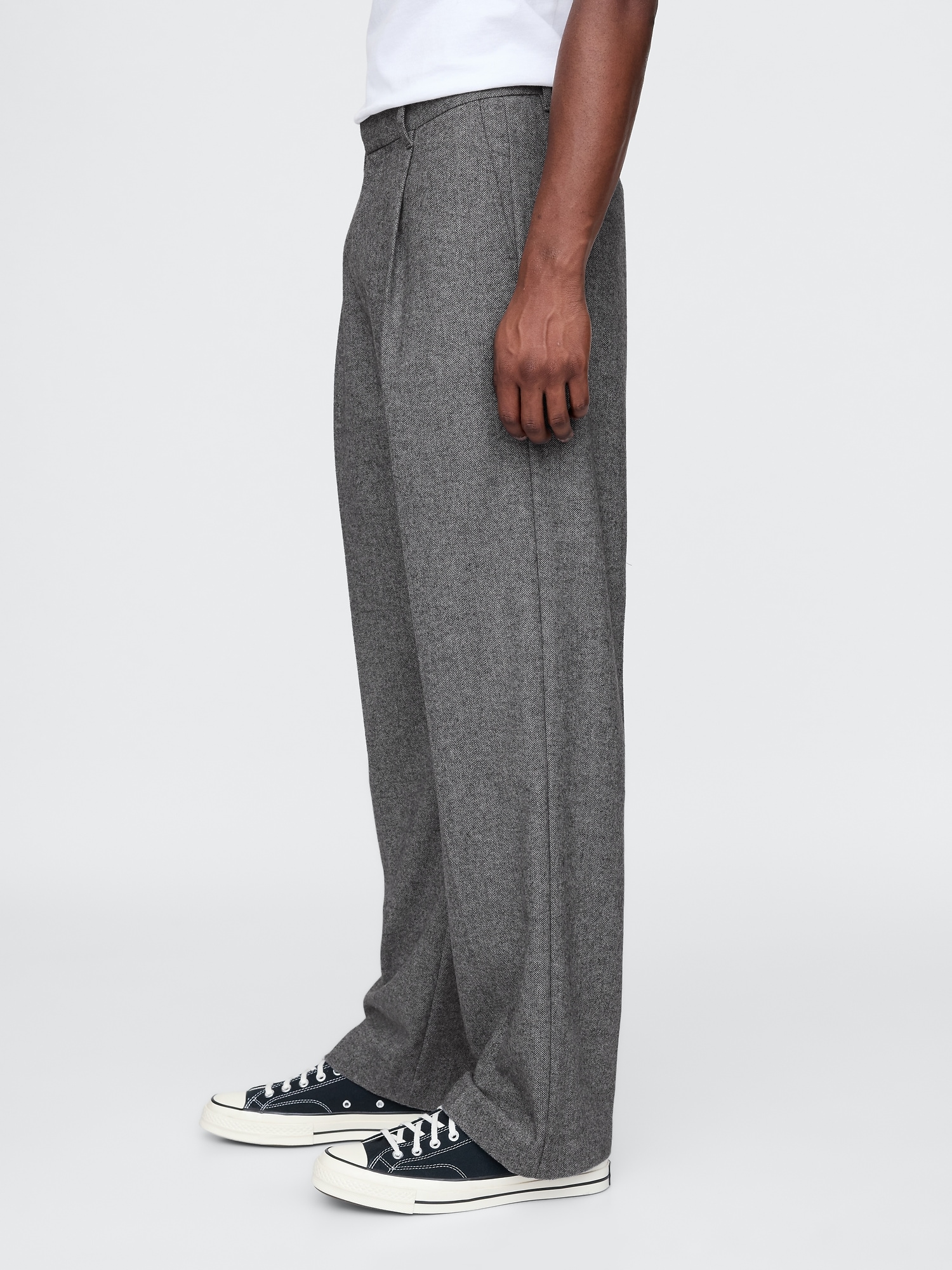 365 Wool-Blend Relaxed Trousers