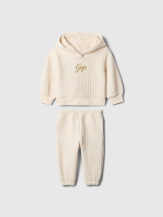 Image number 1 showing, Baby & Toddler Wide Rib Logo Outfit Set