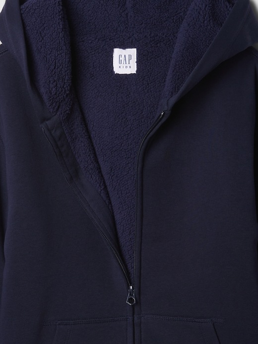 Kids VintageSoft Sherpa-Lined Zip Hoodie | Gap