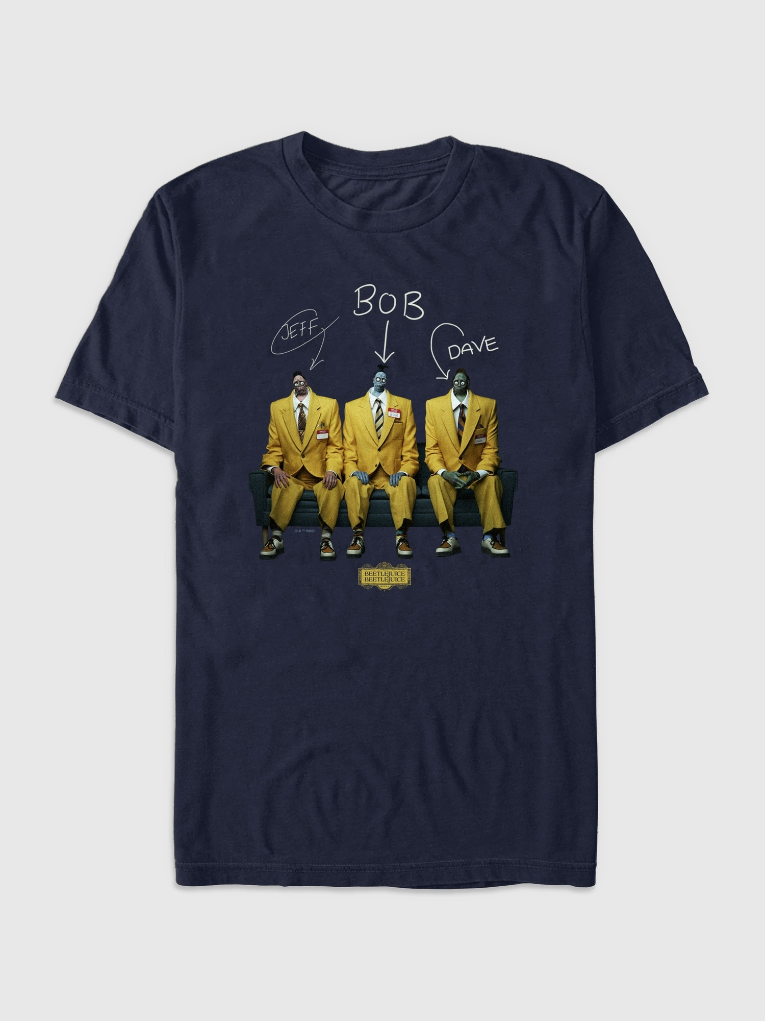 Beetlejuice Beetlejuice Jeff Bob and Dave Graphic Tee