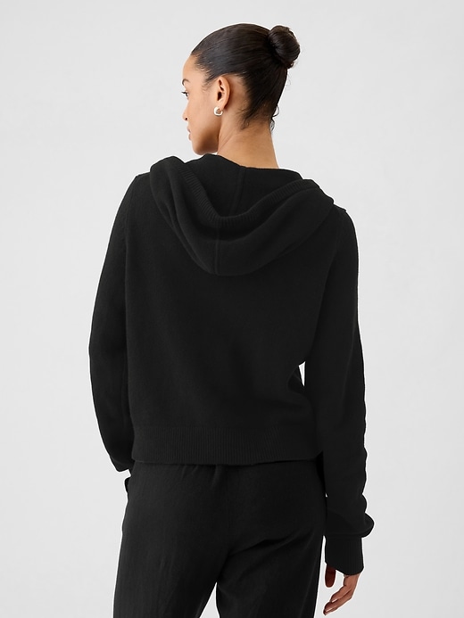 2 of 8 showing, with the color Black of product CashSoft Zip Sweater Hoodie