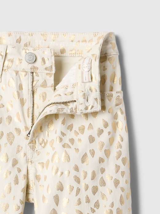 Image number 5 showing, Kids High Rise Leopard Foil '70s Flare Jeans