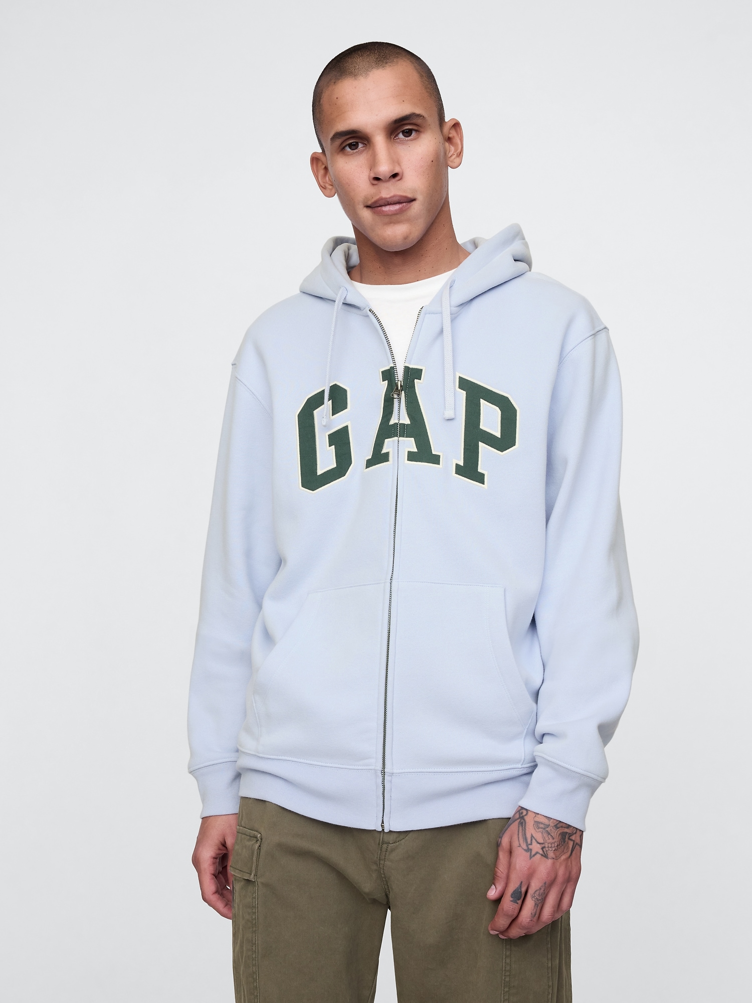 Vintage Soft Arch Logo Full Zip Hoodie Gap