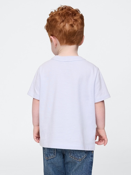2 of 8 showing, with the color Donald Duck jet stream blue of product Gap × Disney Baby Pocket T-Shirt