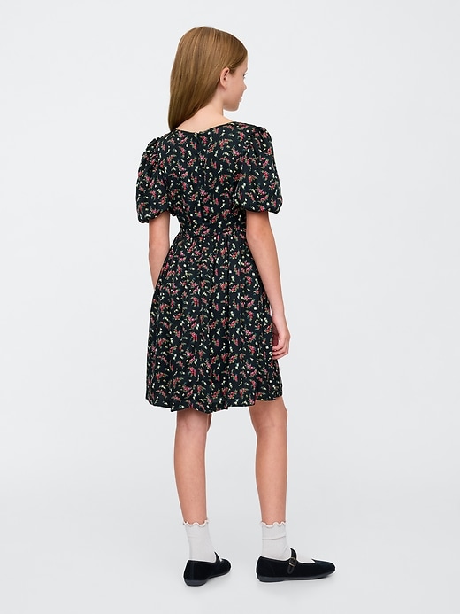 2 of 8 showing, with the color multi floral of product Kids Floral Puff Dress