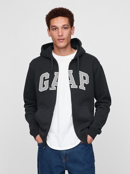 Image number 1 showing, VintageSoft Arch Logo Full-Zip Hoodie