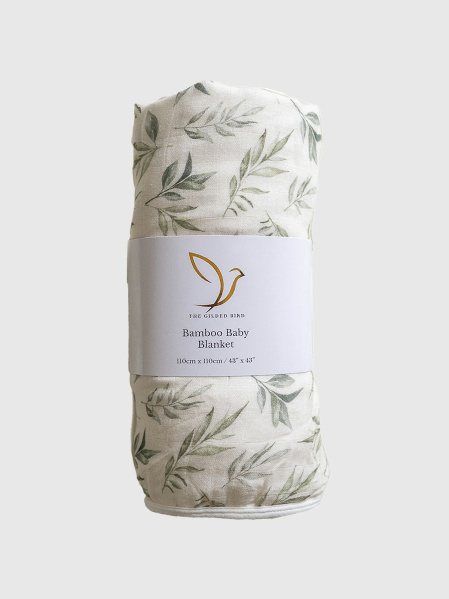 The Gilded Bird Linen Leaves Bamboo Baby Blanket