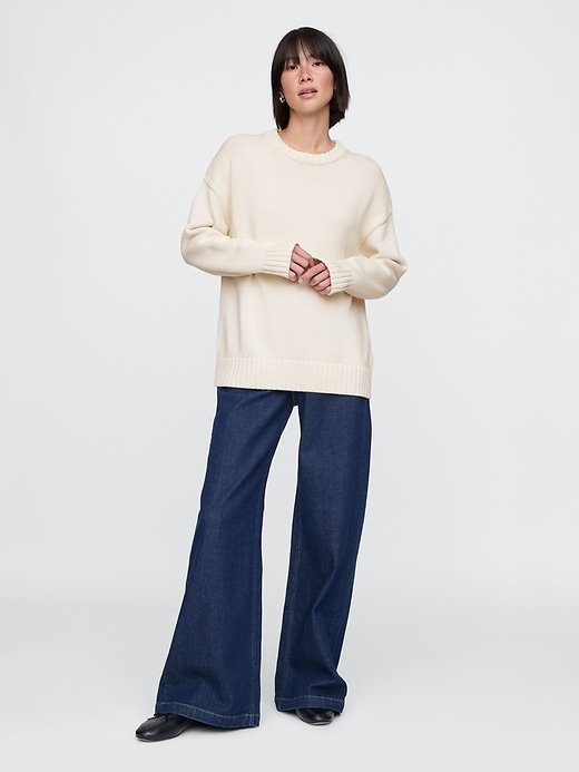 Image number 3 showing, 100% Cotton Oversized Boyfriend Sweater