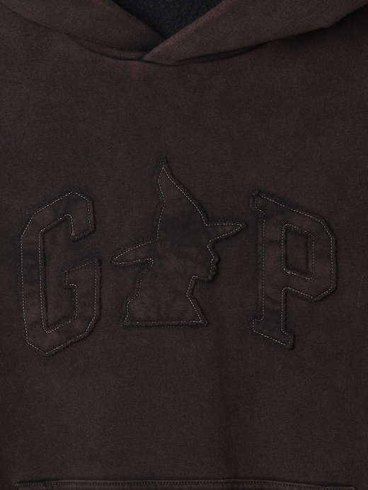 4 of 8 showing, with the color true black of product Wicked Vintage Soft Logo Hoodie