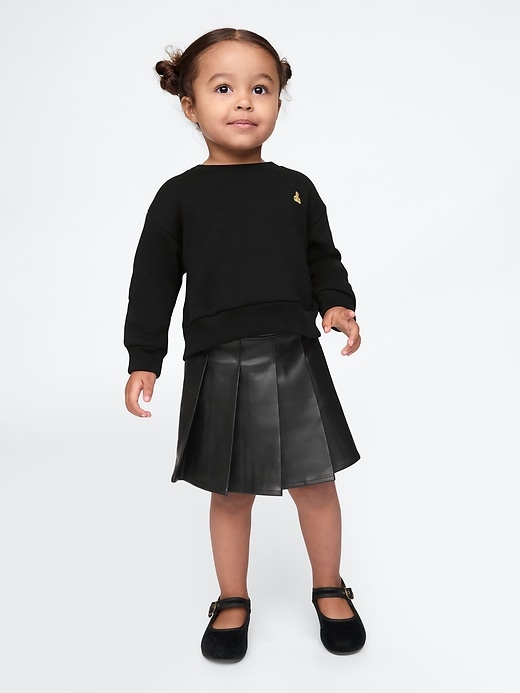 1 of 8 showing, with the color black of product Baby & Toddler Skort Outfit Set