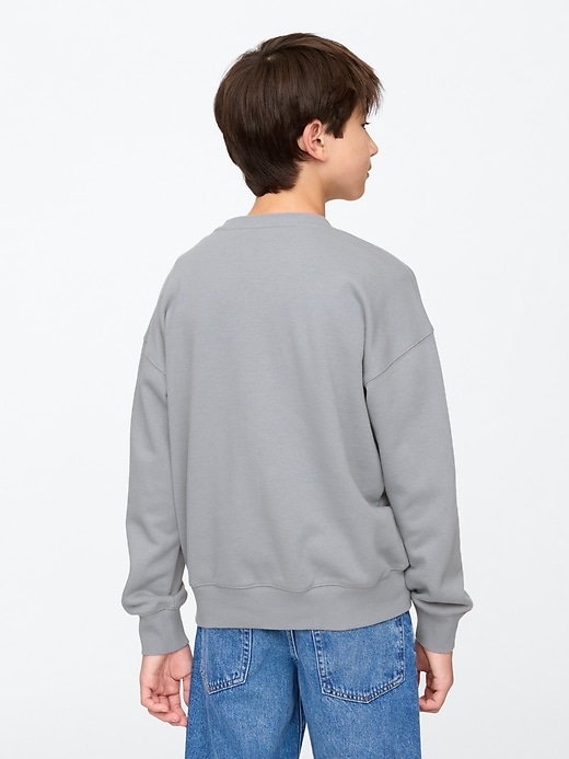 2 of 8 showing, with the color pilot grey of product Kids VintageSoft Relaxed Sweatshirt