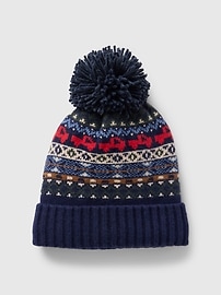 View large product image 1 of 1. Baby & Toddler CashSoft Firetruck Fair Isle Beanie
