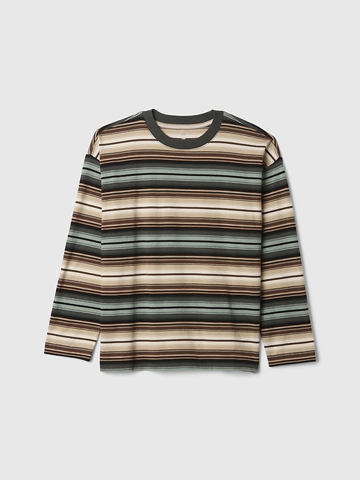 1 of 8 showing, with the color brown stripe of product Kids Stripe T-Shirt