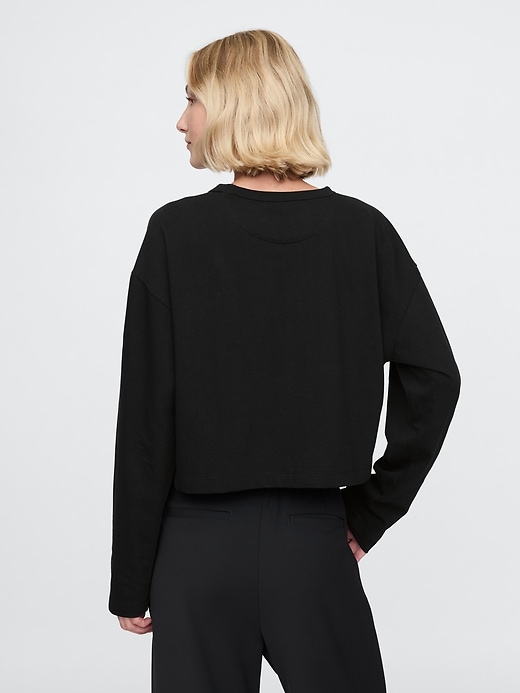 Image number 2 showing, Organic Heavyweight Cotton Vintage Cropped T-Shirt
