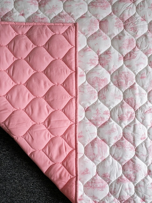 Image number 2 showing, The Gilded Bird Spring Toile Quilted Playmat