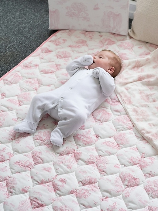 Image number 4 showing, The Gilded Bird Spring Toile Quilted Playmat