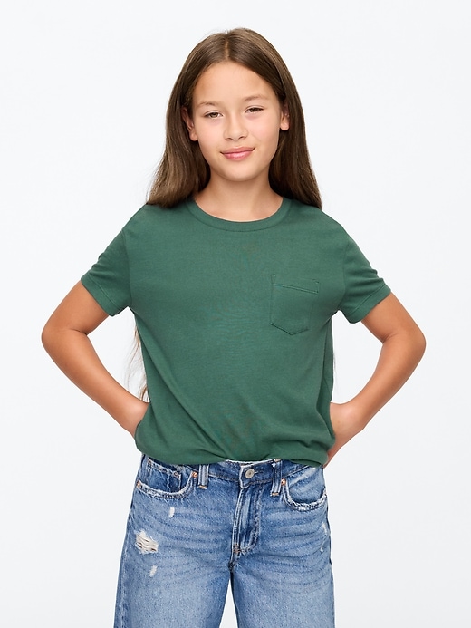 1 of 8 showing, with the color moores green of product Kids Vintage T-Shirt