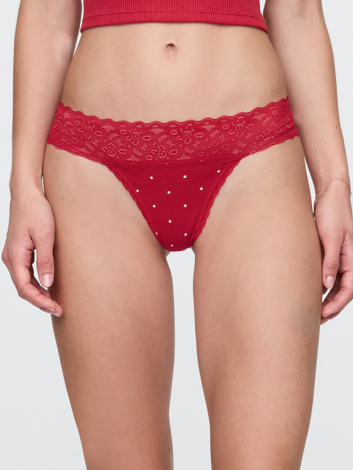 Calvin klein red lace thong deals