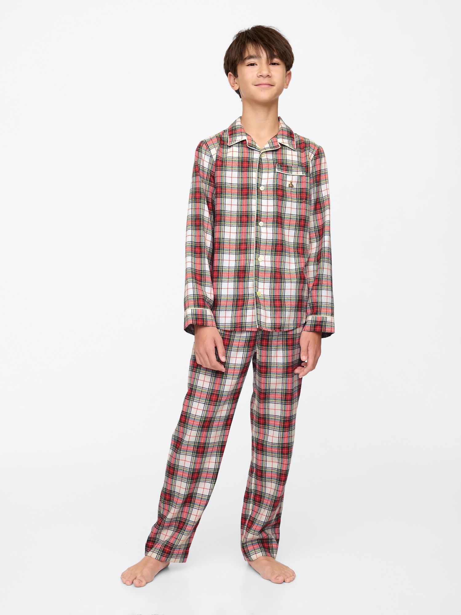 Kids Recycled Flannel PJ set Gap