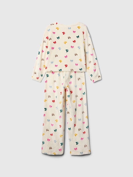 2 of 8 showing, with the color multi of product Kids Recycled Cozy Cropped PJ Set