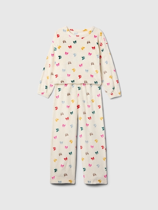 1 of 8 showing, with the color multi of product Kids Recycled Cozy Cropped PJ Set