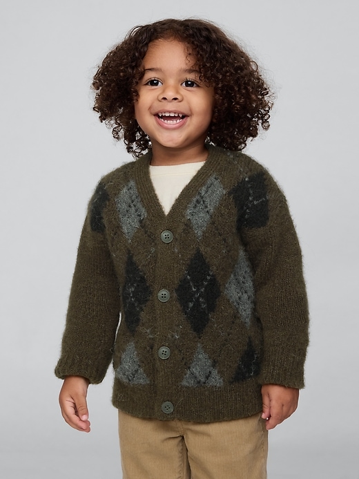 1 of 8 showing, with the color MULTI of product Baby & Toddler Argyle Cardigan Sweater