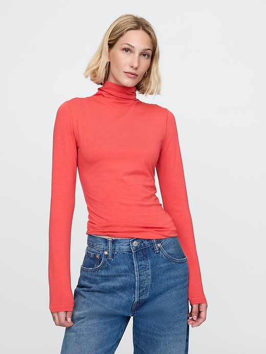 1 of 8 showing, with the color Modern red of product Featherweight Turtleneck
