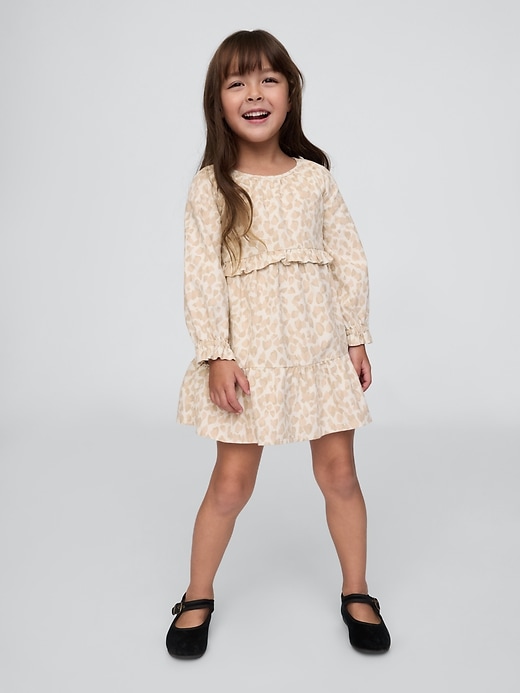 Image number 1 showing, Baby & Toddler Tiered Leopard Corduroy Dress