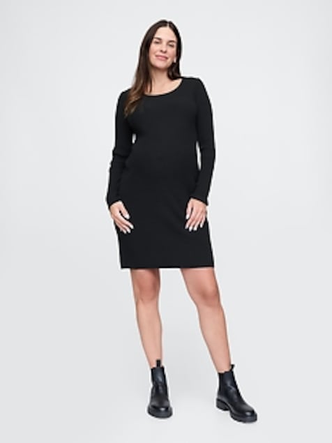 Maternity CashSoft Rib Sweater Midi Dress