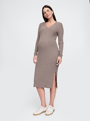 Maternity CashSoft Rib Sweater Midi Dress