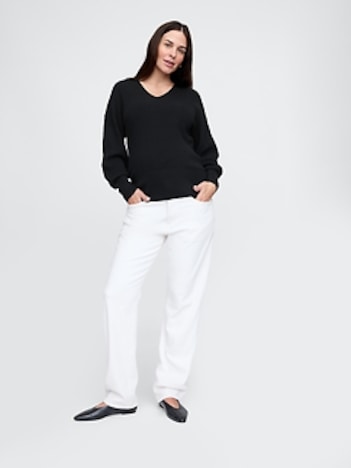 Maternity CashSoft Johnny-Collar Sweater