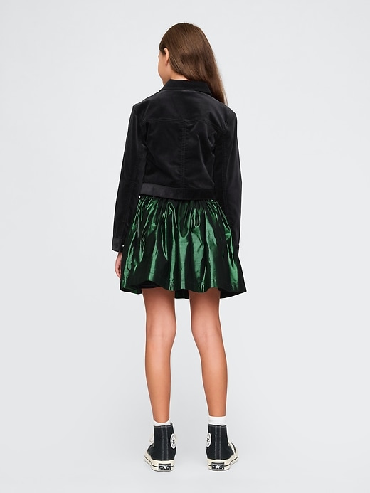 2 of 8 showing, with the color green multi of product Kids Wicked Metallic Pleated Skirt