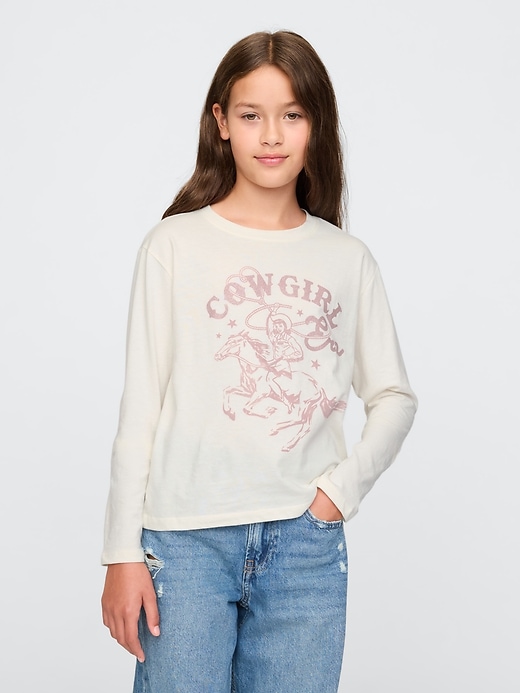 1 of 8 showing, with the color ivory frost of product Kids Graphic T-Shirt