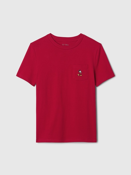 4 of 8 showing, with the color Mickey Mouse sled red of product Gap × Disney Kids Pocket T-Shirt