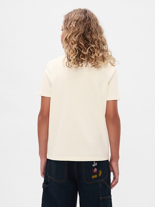 2 of 8 showing, with the color Donald Duck ivory frost of product Gap × Disney Kids Pocket T-Shirt