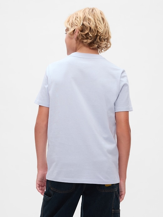 2 of 8 showing, with the color Donald Duck jet stream blue of product Gap × Disney Kids Pocket T-Shirt