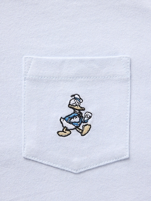 3 of 8 showing, with the color Donald Duck jet stream blue of product Gap × Disney Kids Pocket T-Shirt
