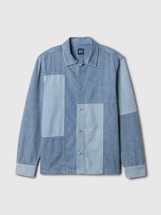 Hakutaku Laser Printed Relax Fit Denim shirt – EVISU