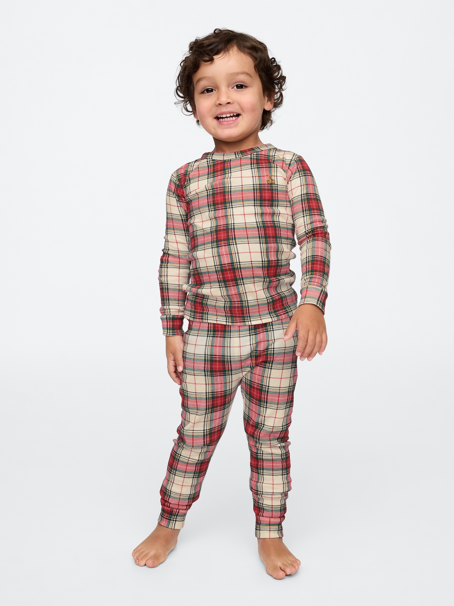 Baby & Toddler Organic Brushed Cotton Holiday PJ Set - Multi